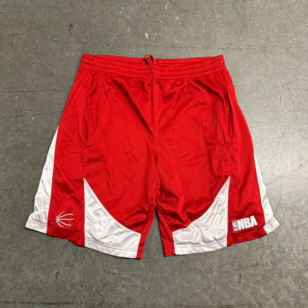 NBA‎ Elevation Mens Basketball Shorts Red White Mesh Athletic Size Large
